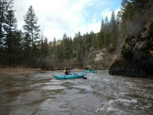 Taking advantage of adequate snow pack combined with a sudden warming trend and rain. Photo: Dan Schaffer