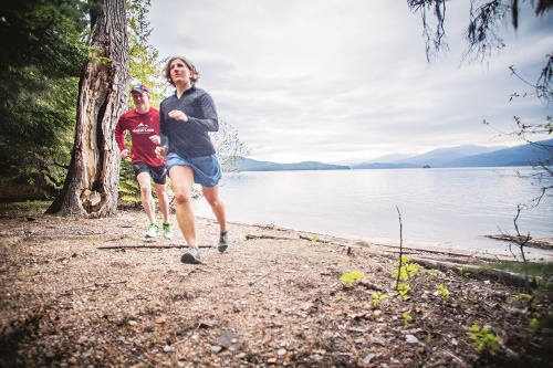 Running along Priest Lake. Photo: Fiona Hicks