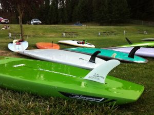 Paddleboards ready for the river. Photo: Shallan Knowles