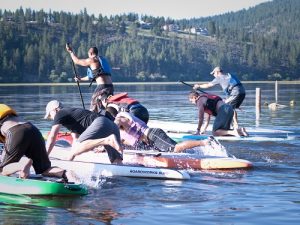 Racers at the start line of the 1st Annual Aloha Race. Photo: Shallan Knowles