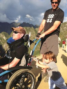 Steve Gleason and Scott Fujita en route to Machu Pichu. Photo courtesy of Team Gleason