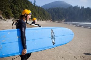 Northwest Women's Surf Camp students ready to paddle out at Short Sand Beach. Photo: Lexie Hallahan