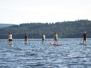 Peaceful evening paddle, with life jackets, near Tubbs Hill in Coeur d'Alene. Photo: Shallan Knowles