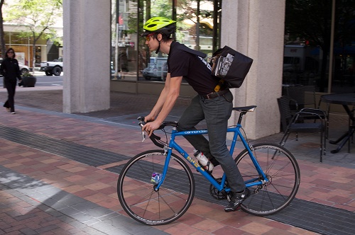 jimmy johns bicycle delivery