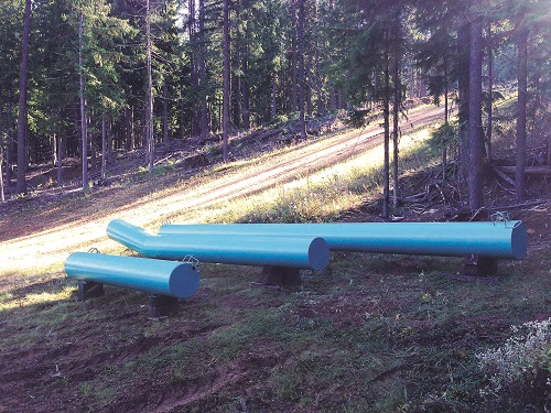 New rails for the terrain park. Photo courtesy of 49 Degrees North Resort