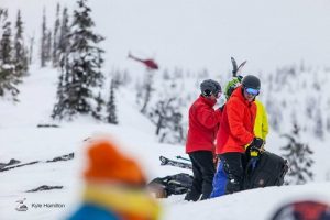 Peak Video Productions heli skiing shoot. Photo courtesy Kyle Hamilton
