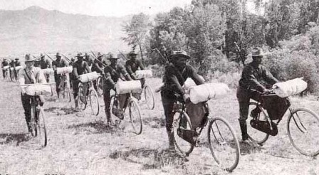 Back in 1897, U.S. Buffalo Soldiers, a group of all African American soldiers, were ordered to pedal 1,900 miles from Ft. Missoula to St. Louis in full uniform, through the very worst terrain and weather on 35 lb one-speed bikes. The riders packed tents, tools, rifles, and ammo with them while settling for hard tack for meals. 