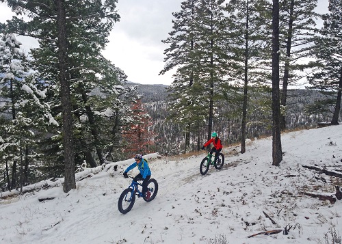 Fat Bike Riding on the Whitefish Trail - © Jessica Downing