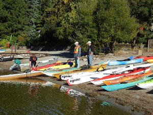 Kayaks ready and waiting for the water leg of the Rathdrum Adventure Race. // Photo courtesy of the Rathdrum Chamber of Commerce.
