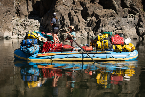 Photo of the gear raft courtesy of ROW Adventures.