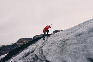 Photo of mountaineer.