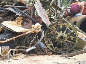 Photo of trash pulled from the Spokane River by Jerry White Jr.