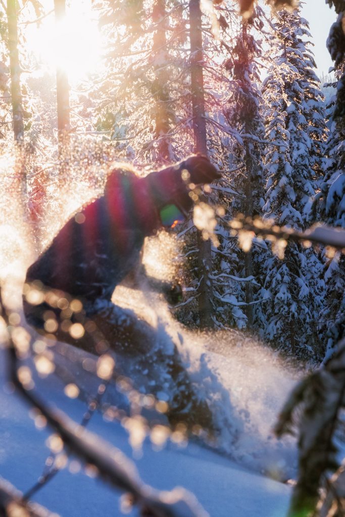 Late-afternoon sun illuminates "Little Revy" on the Mt. Morrissey side of Sun Peaks Resort (Photo: Aaron Theisen)