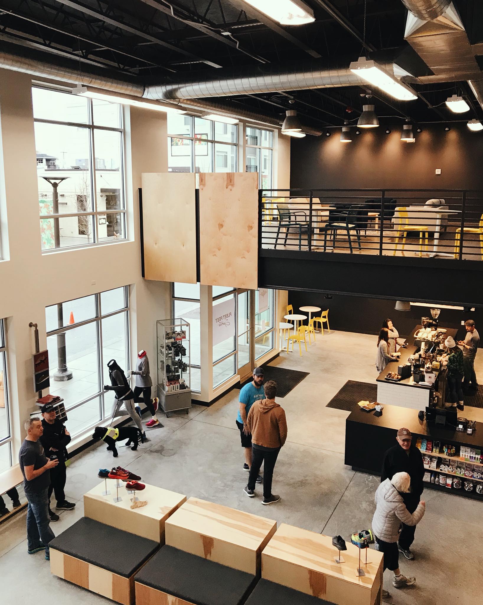 Fleet Feet's new storefront with Indaba Coffee counter in background (Photo: Fleet Feet Sports Spokane)