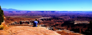 Photo of view from top of hike in Canyonland.