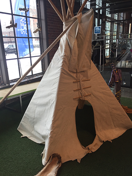 Photo of traditional Salish tipi.