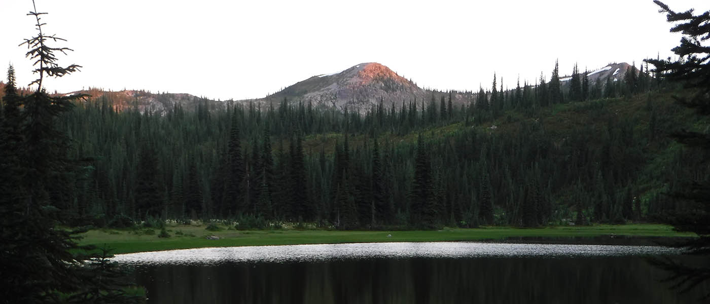 Photo of the Bitterroot Mountains from Mud Lake.