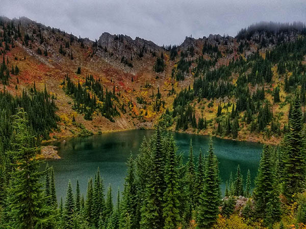 Photo overlooking Steven's Lake from above.