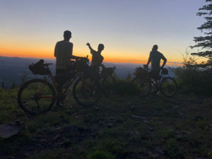Photo of sunset on top of Chilco Mountain.