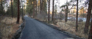 Photo of the repaired section of the Centennial Trail.