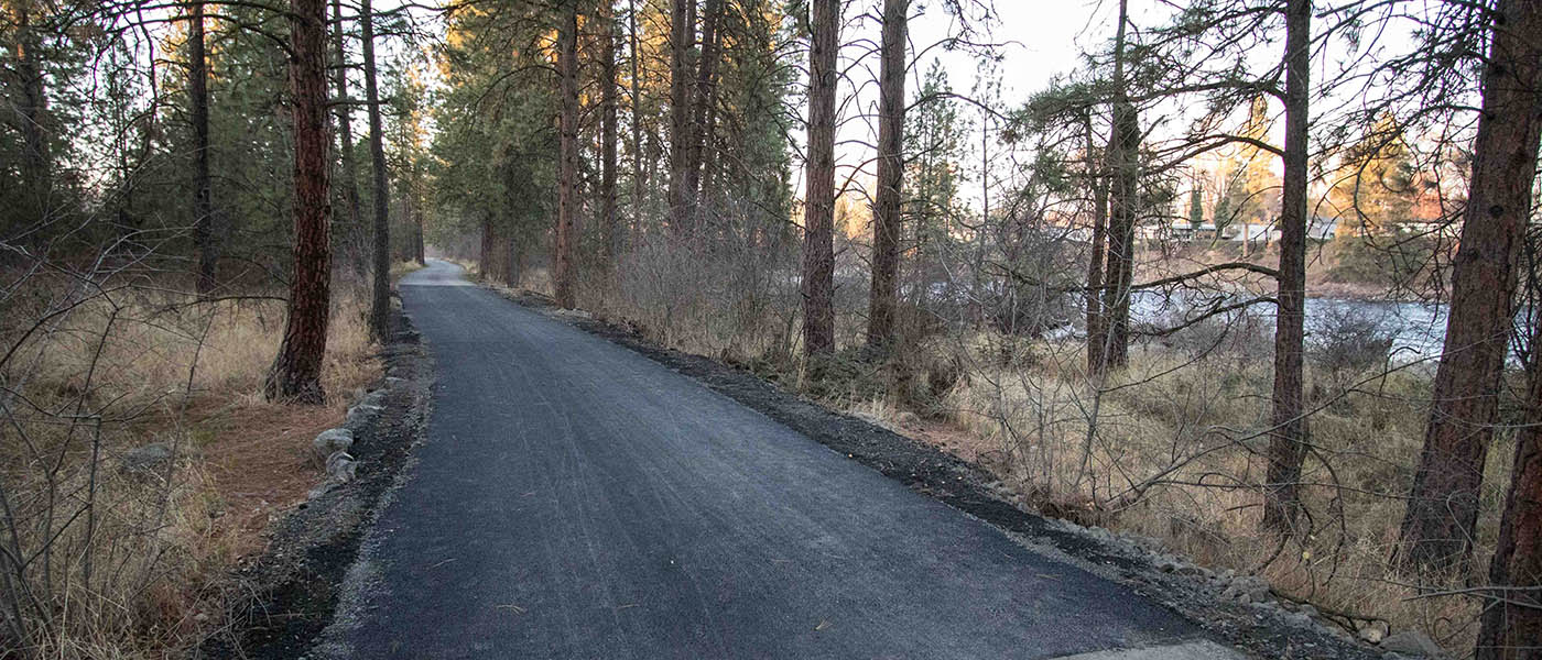 Photo of the repaired section of the Centennial Trail.