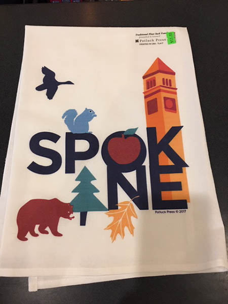 Spokane Tea Towel available from Atticus Coffee & Gifts