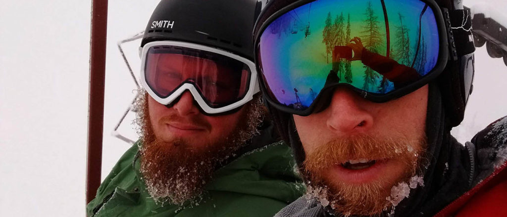 Selfie of the Andy Fuzak and the author on the chairlift.