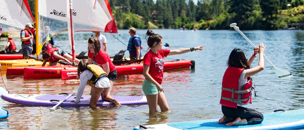 Photo of paddleboarders at Spokatopia.