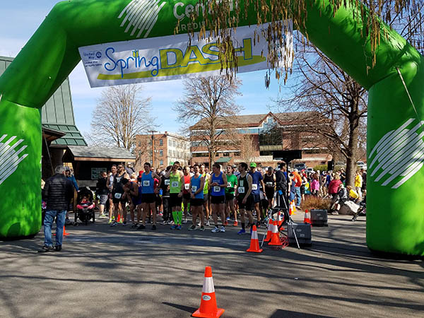 Photo of racers at start line.