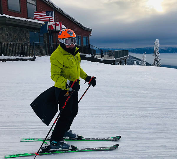 Photo of Susan Armstrong on skis