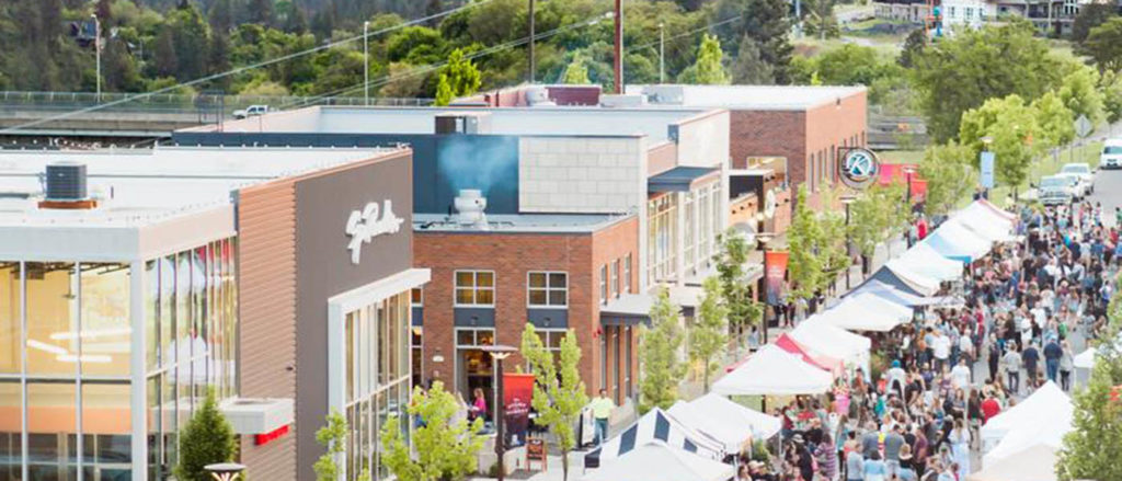 Birds eye view of the market.