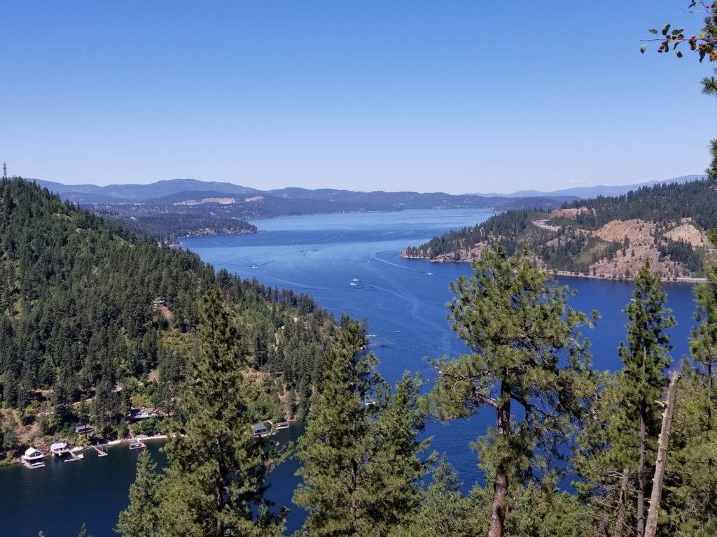 Mineral Ridge above Lake Coeur d'Alene, Idaho.