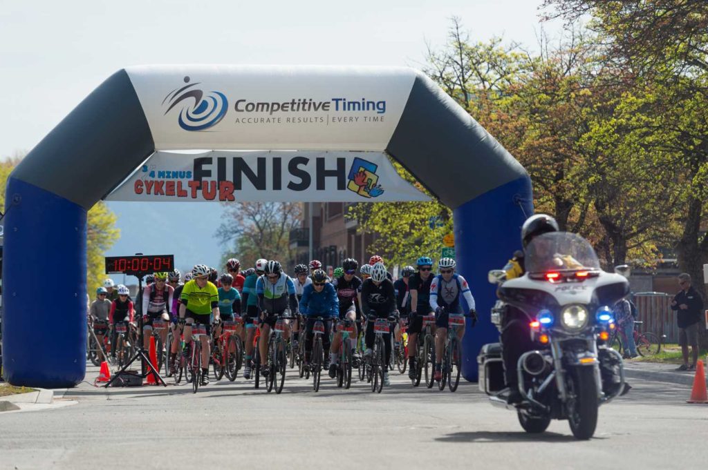 A bike marathon start.