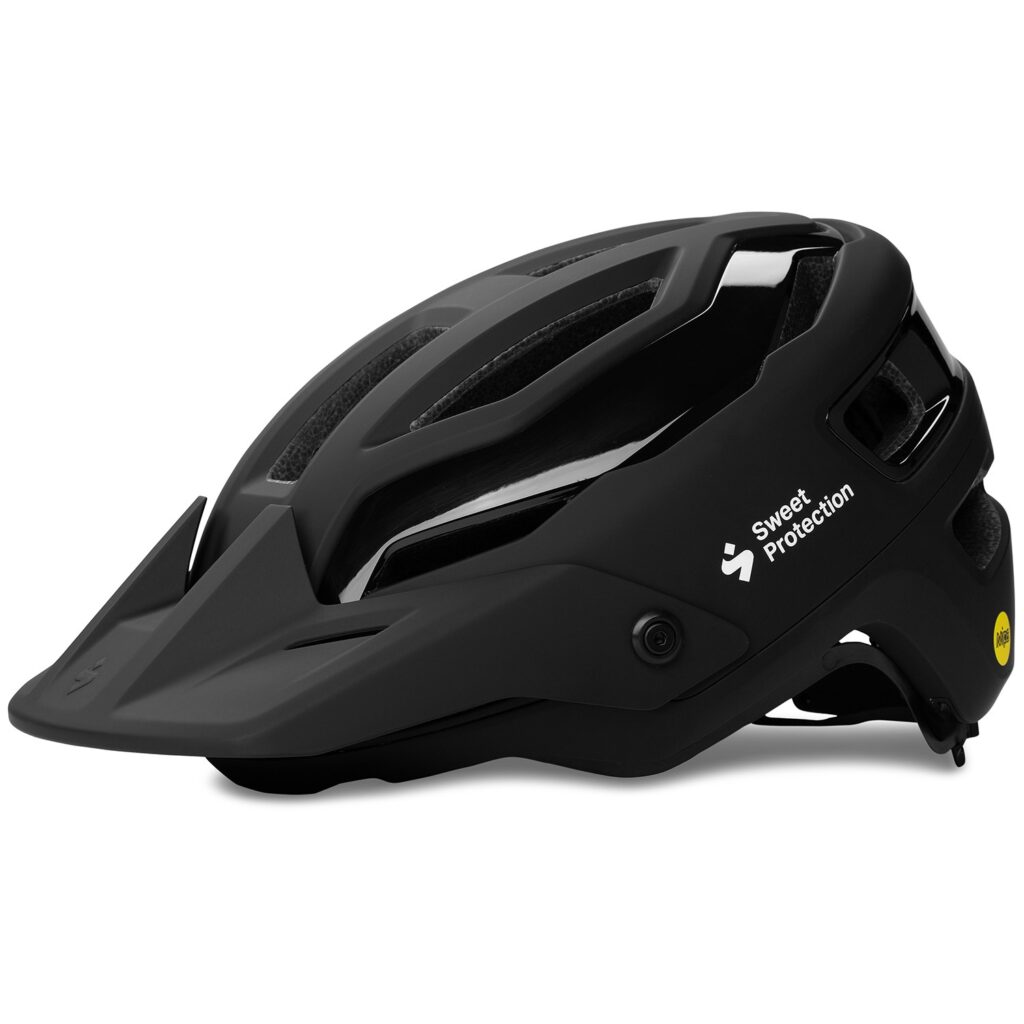 Black biking helmet.