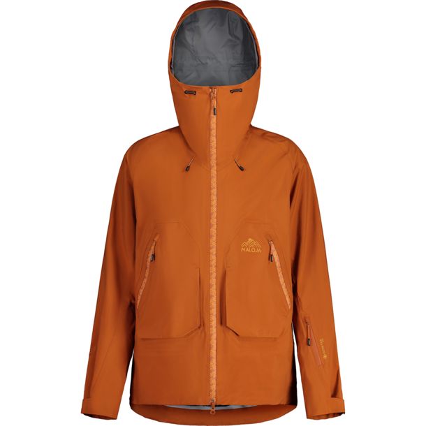 An orange hooded jacket.