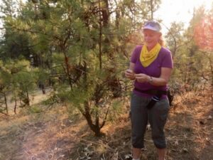 Trail advocate Diana Roberts at High Drive Bluff Park in Spokane, Wash.