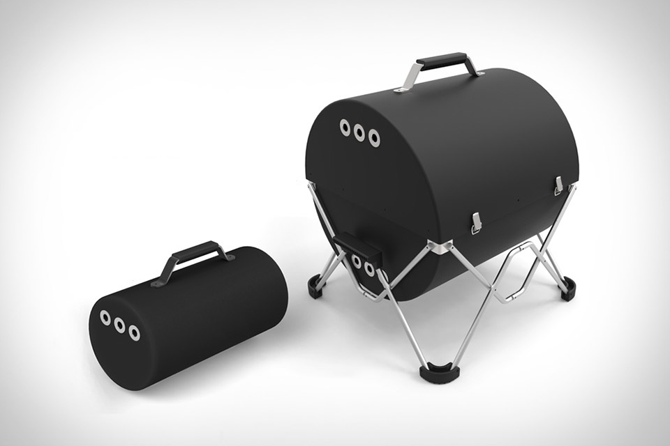 Portable grill.