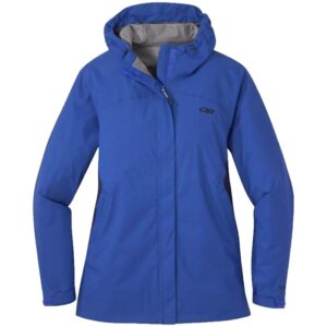 women's rain jacket made by Outdoor Research.