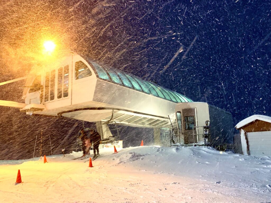 Schweitzer Mountain during snow-storm.