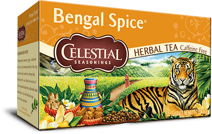 Celestial Seasonings herbal tea box.