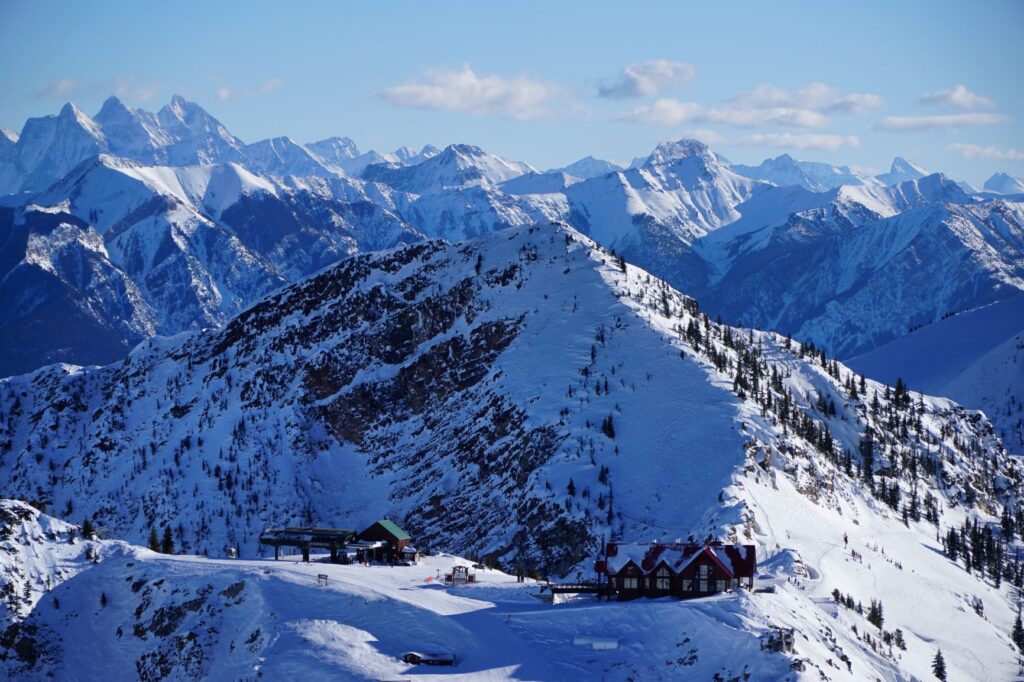 Kicking Horse ski mountain in British Columbia's Kootenay range.