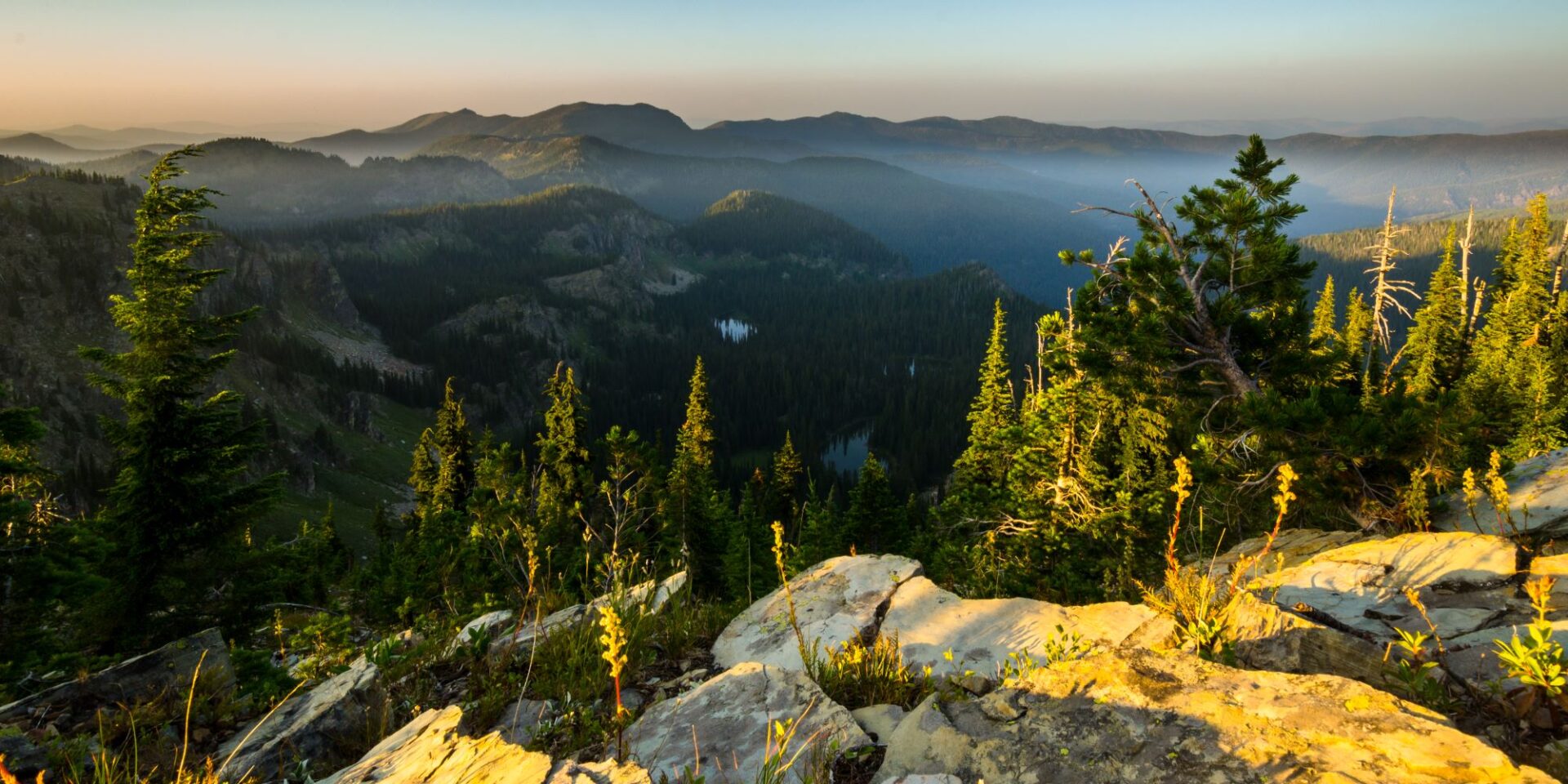 Cube Iron Roadless Area - view from summit rocks looking over the valley wilderness.