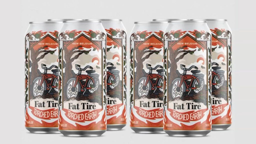 Cans for Fat Tire Torched Earth ale.