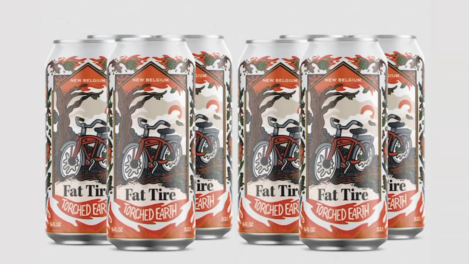 Cans for Fat Tire Torched Earth ale.