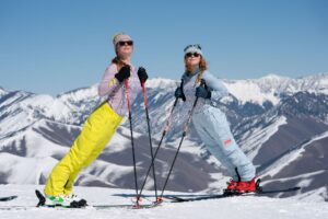 Sun Valley Selects 23 - (Cam McLeod) - Kaylin Richardson and Madison Rose at Sun Valley, filming "Winter Starts Now." // Photo courtesy Warren Miller Entertainment, photo by Cam McLeod.