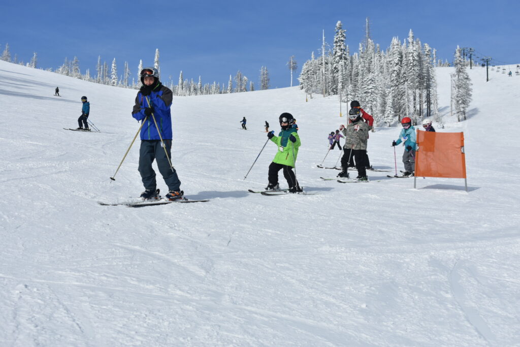 Kid ski lessons at Mt Spokane. // Photo courtesy of Mt. Spokane Ski & Snowboard Park.