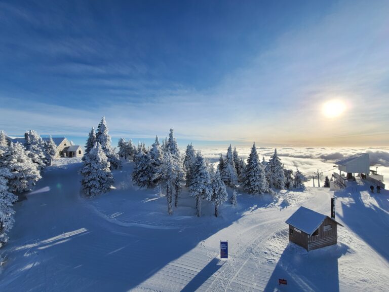 Summit of Mt. Spokane, with Vista House to the left.