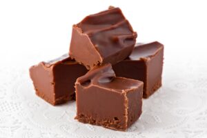 Cubes of fudge.