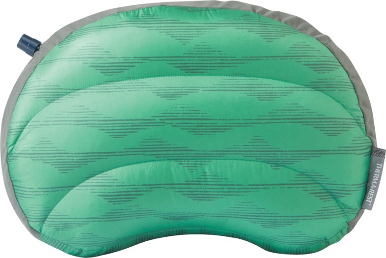 Therm-A-Rest Airhead Down Pillow, solid green.